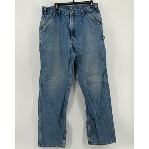 Carhartt‎ B237 DST Mens Carpenter Jeans 36x34 Blue Denim Original Fit Work Pants
